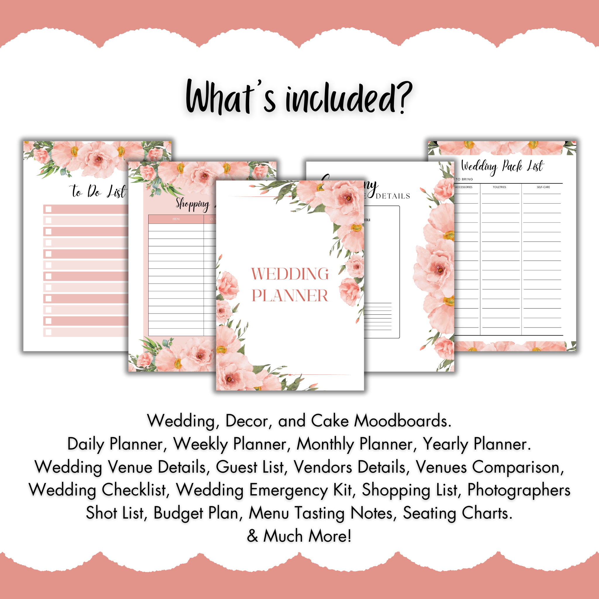 Floral Wedding Planner Template