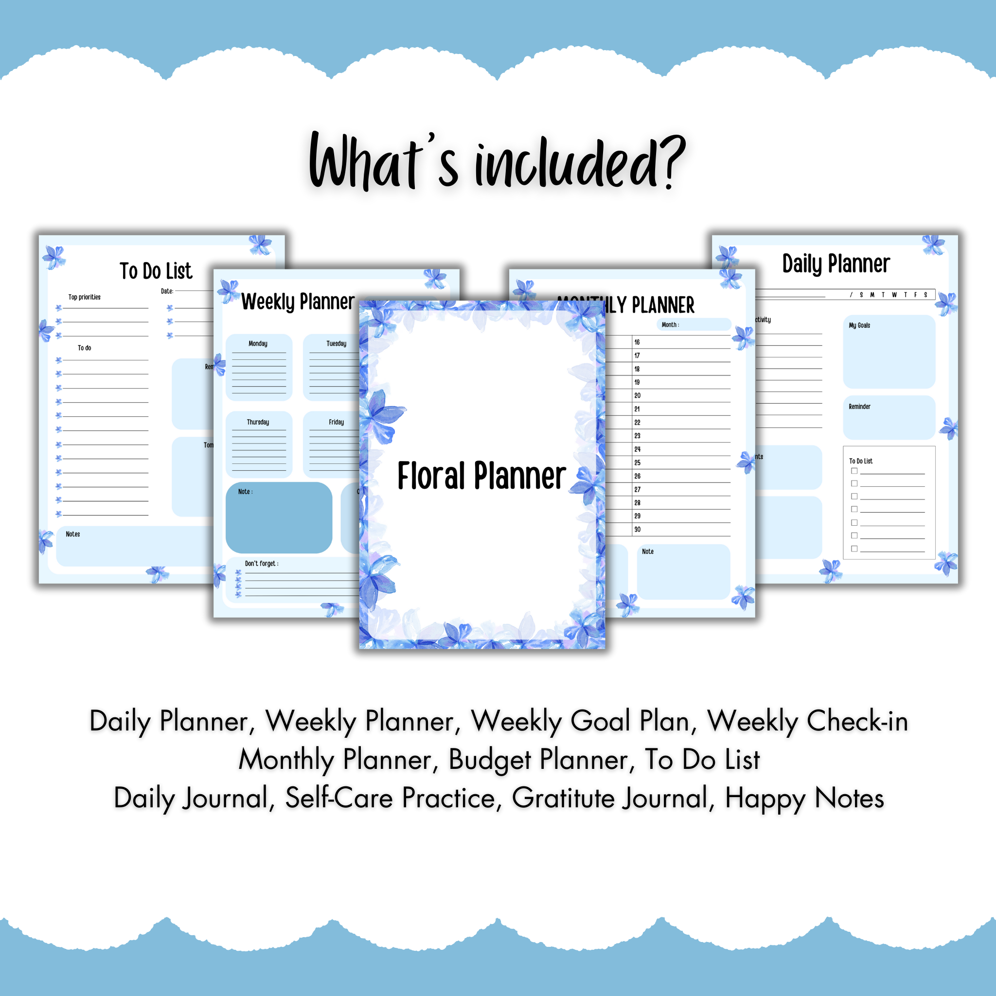 Floral Daily Planner Template