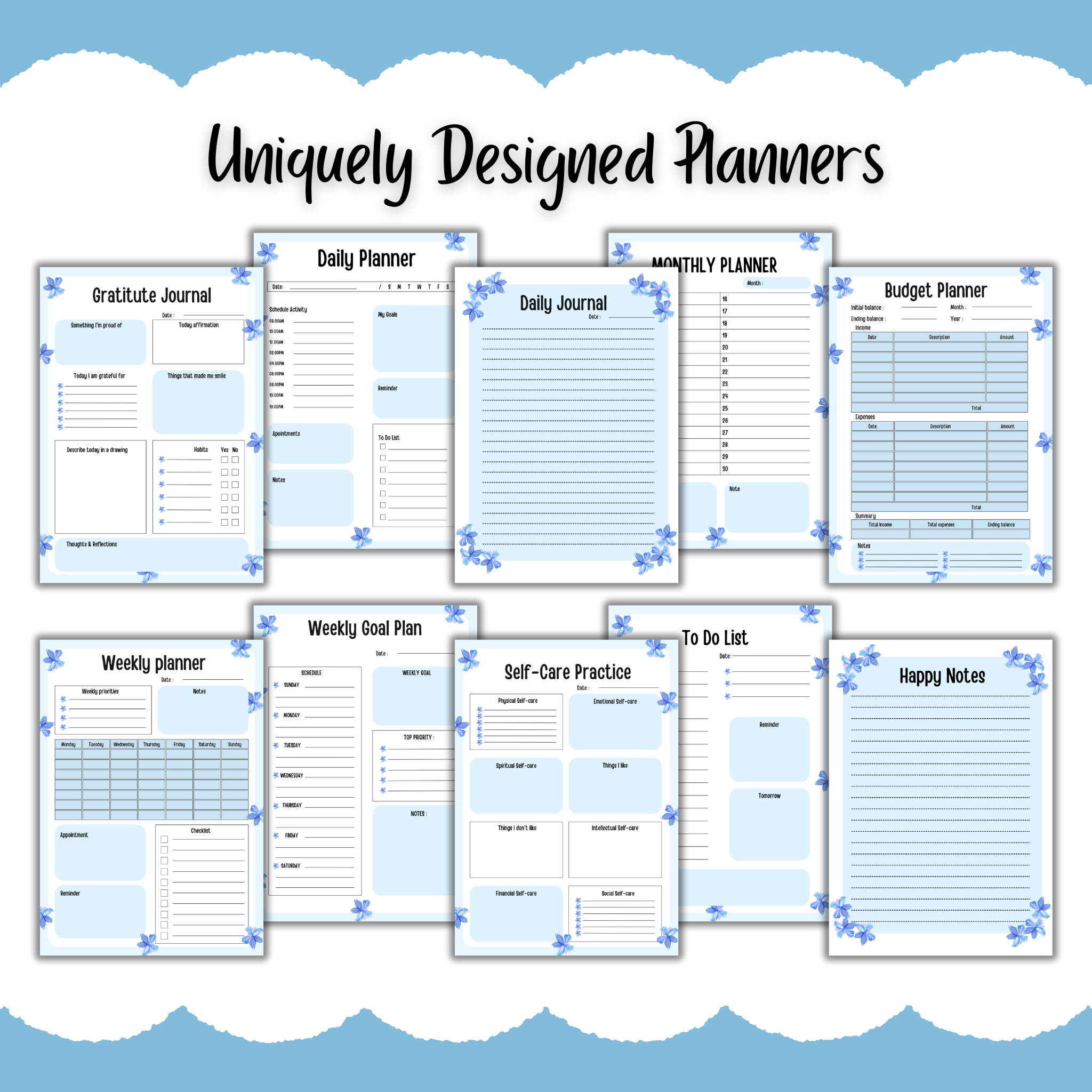 Floral Daily Planner Template