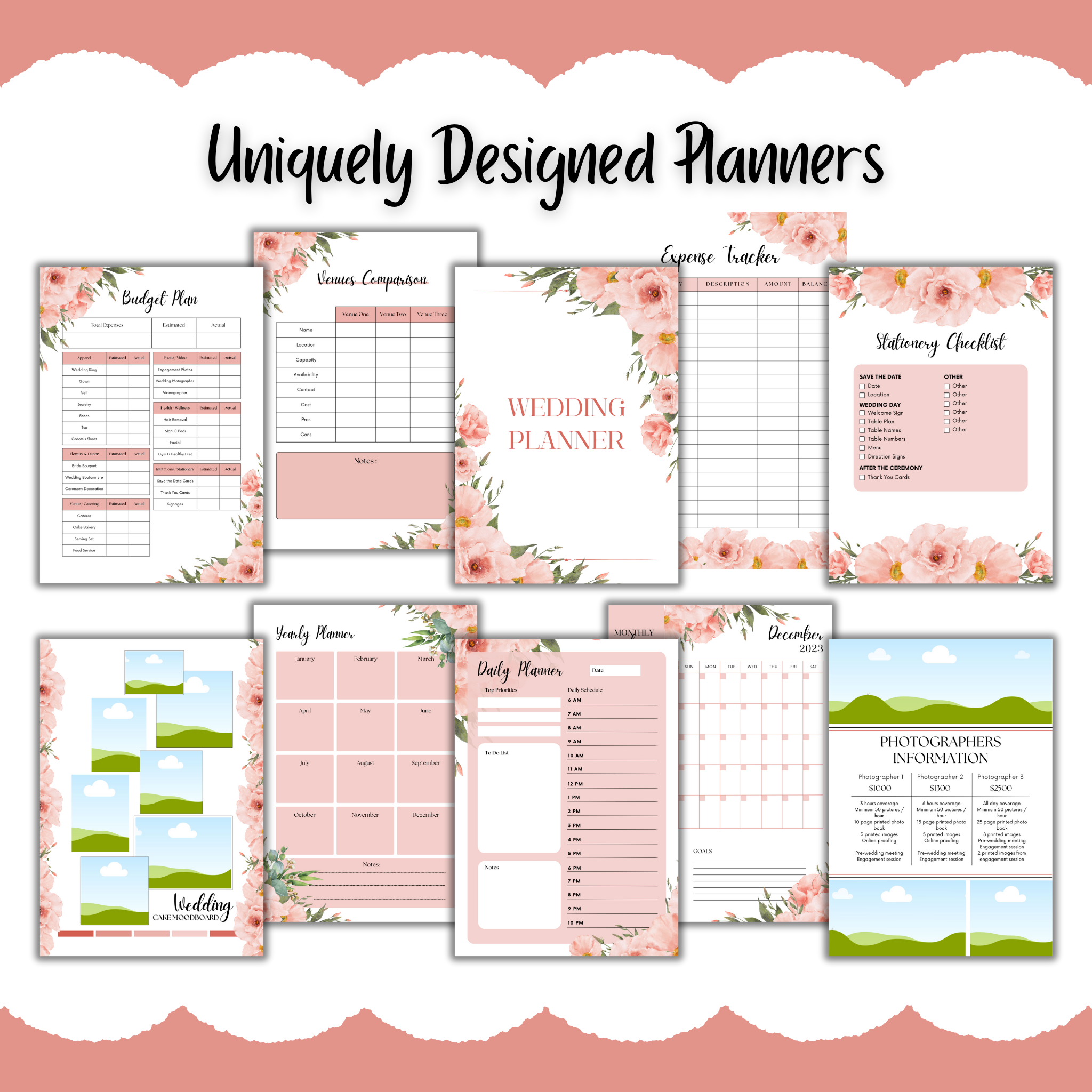 Floral Wedding Planner Template