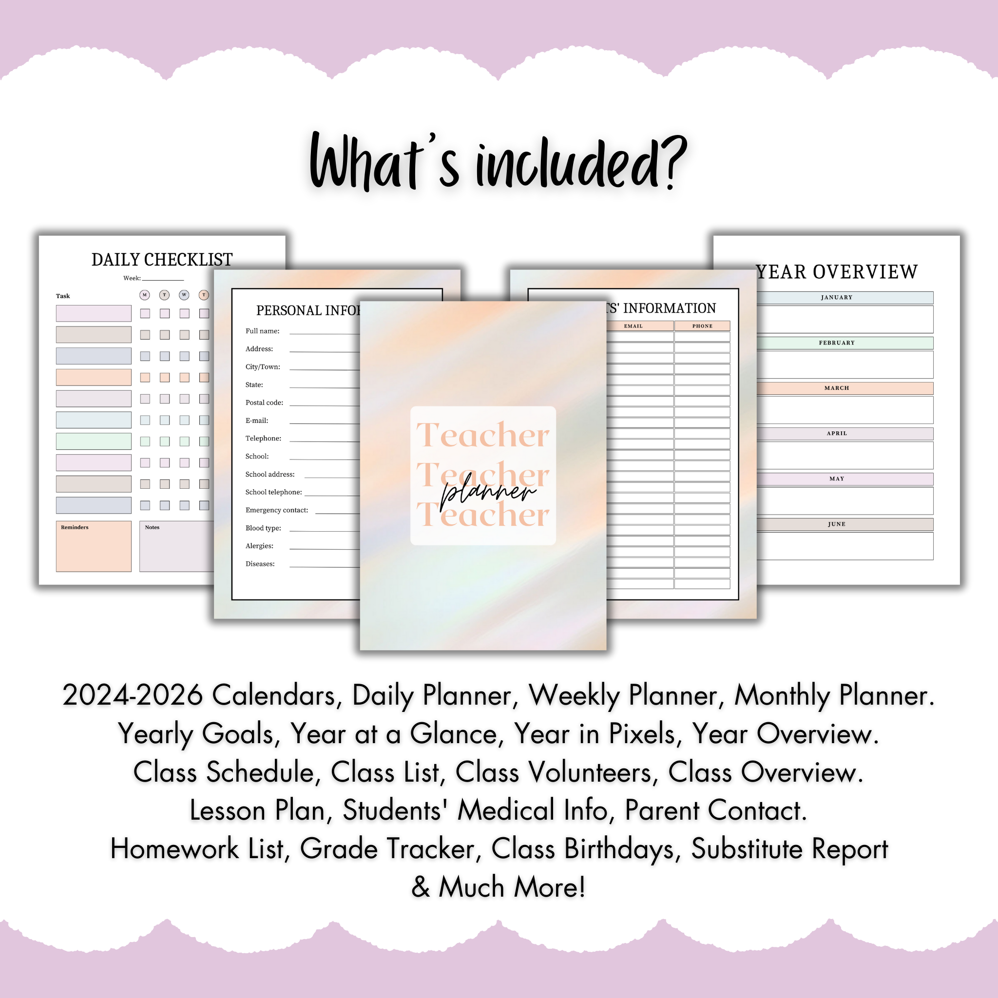 Teacher Planner Template